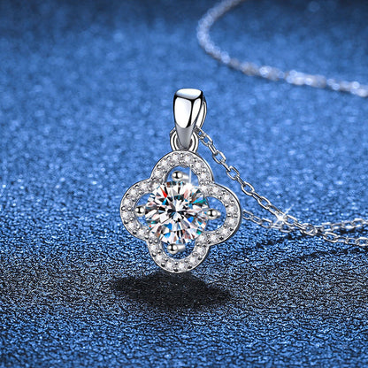 [sparkle]CLASSIC CLOVER MOISSANITE PENDANT NECKLACE