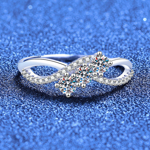 [Sparkle]INTERTWINING LOVE MOISSANITE RING