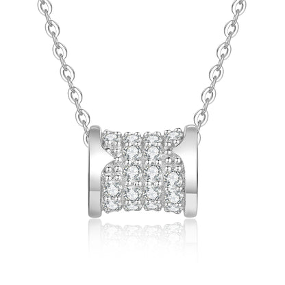 [Sparkle]FULL-PAVE "SANDUHR" MOISSANIT-HALSKETTE
