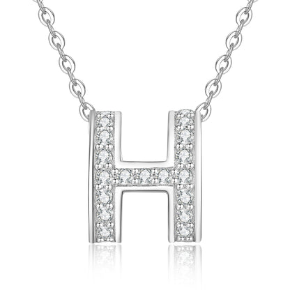 [Sparkle]FULL-PAVE "H" MOISSANIT-ANHÄNGERKETTE