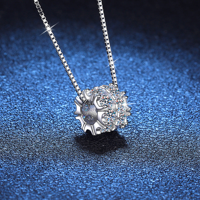 [Sparkle]ELEGANTE SCHMALE MOISSANIT-HALSKETTE
