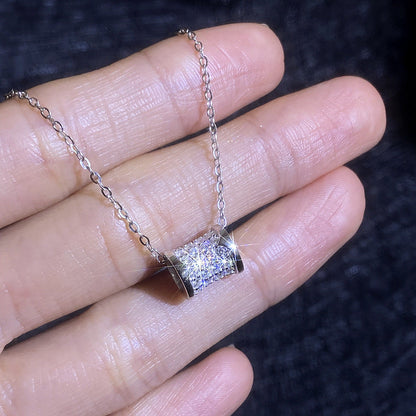 [Sparkle]FULL-PAVE "SANDUHR" MOISSANIT-HALSKETTE