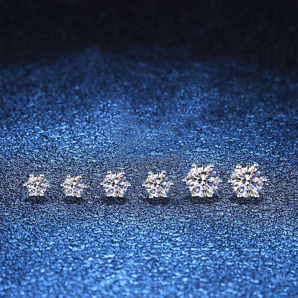[sparkle]SIX-PRONG MOISSANITE EARRINGS
