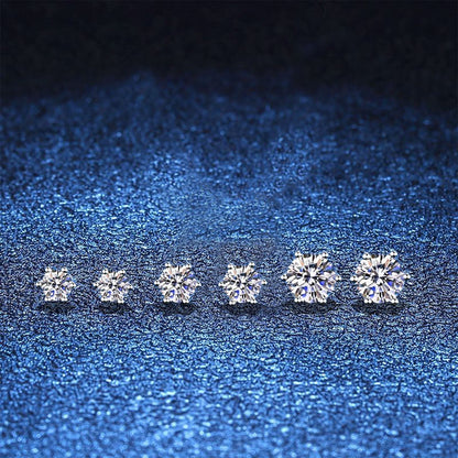 [sparkle]SIX-PRONG MOISSANITE EARRINGS