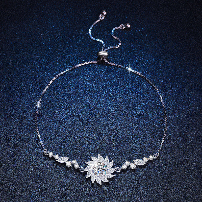 [sparkle]RADIANT SUNFLOWER MOISSANITE BRACELET