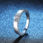 [sparkle]SLEEK MINIMALIST COUPLE'S MOISSANITE RING