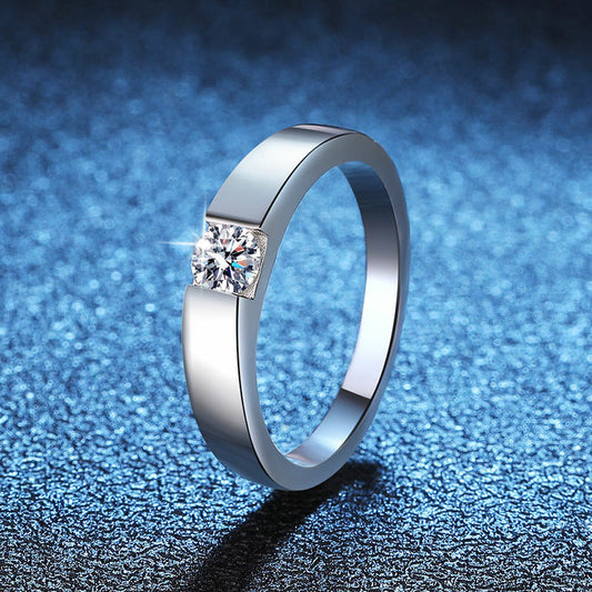 [Sparkle]SCHLICHTER, MINIMALISTISCHER PAARE-MOISSANITRING