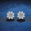 [sparkle]RADIANT SUNFLOWER MOISSANITE STUD EARRINGS