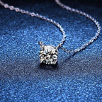[sparkle]CLASSIC FOUR-PRONG SOLITAIRE MOISSANITE NECKLACE