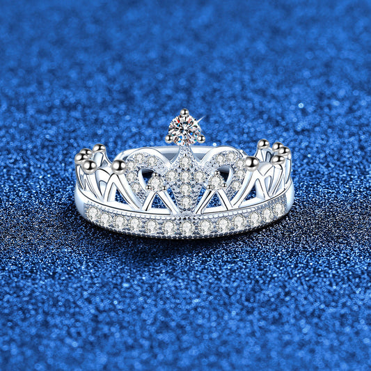 [Sparkle]VERTRÄUMTER KRONEN-MOISSANITRING - 1.2CT ELEGANTER PRINZESSINNENSTIL