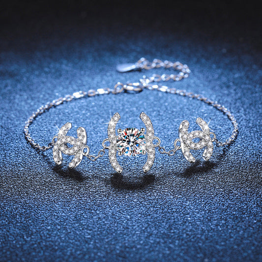 [Sparkle]KLASSISCHES VERZAHNTES MOISSANIT-ARMBAND