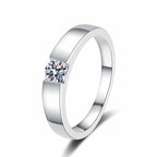 [sparkle]SLEEK MINIMALIST COUPLE'S MOISSANITE RING