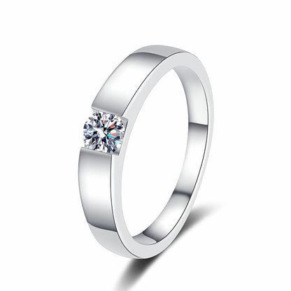 [sparkle]SLEEK MINIMALIST COUPLE'S MOISSANITE RING