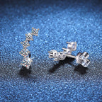 [sparkle]SPARKLING SMILE ARC MOISSANITE STUD EARRINGS