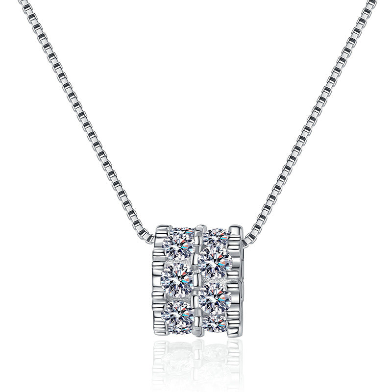 [Sparkle]ELEGANTE SCHMALE MOISSANIT-HALSKETTE