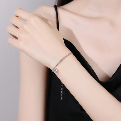 [sparkle]ELEGANT HALF-MOON CURVE MOISSANITE BRACELET