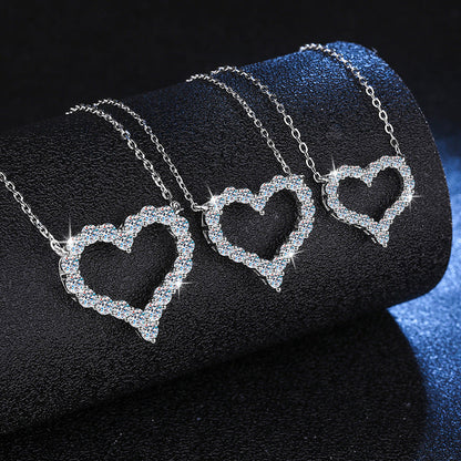 [Sparkle]ROMANTISCHE HERZ-MOISSANIT-ANHÄNGERKETTE