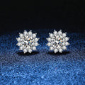 [sparkle]BLOOMING SUNFLOWER MOISSANITE STUD EARRINGS