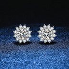 [sparkle]BLOOMING SUNFLOWER MOISSANITE STUD EARRINGS