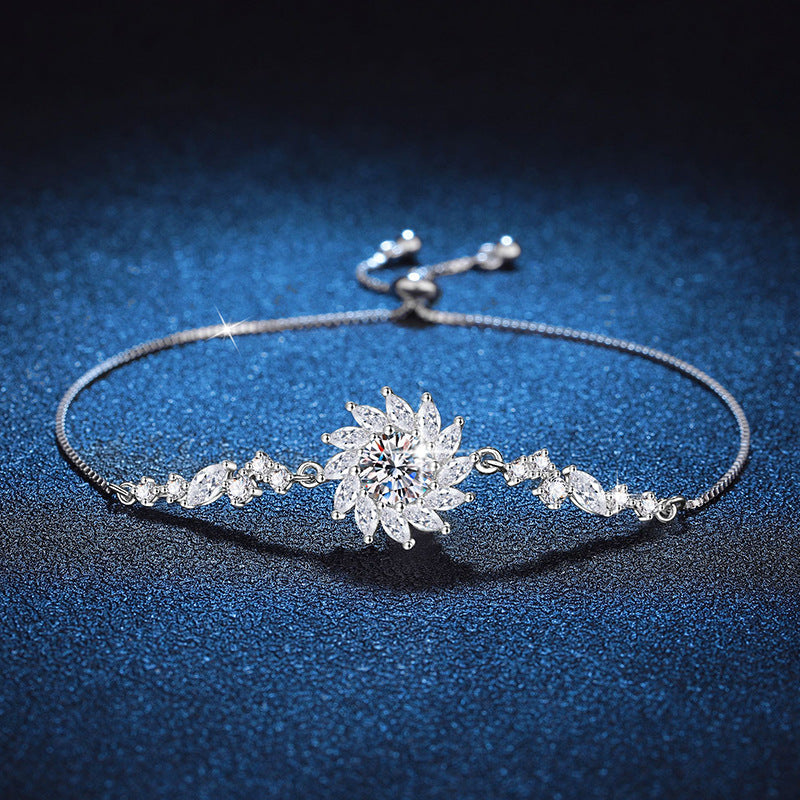 [sparkle]RADIANT SUNFLOWER MOISSANITE BRACELET