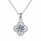 [sparkle]CLASSIC CLOVER MOISSANITE PENDANT NECKLACE