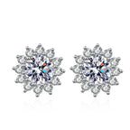 [sparkle]BLOOMING SUNFLOWER MOISSANITE STUD EARRINGS