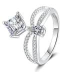 [sparkle]ELEGANT DOUBLE-TWISTED MOISSANITE RING