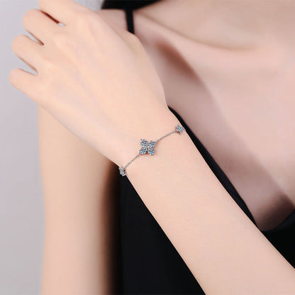 [sparkle]CLOVER LUCKY CHARM MOISSANITE BRACELET