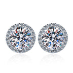 [sparkle]CLASSIC 4-PRONG ROUND MOISSANITE STUD EARRINGS
