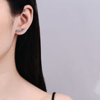 [sparkle]SPARKLING SMILE ARC MOISSANITE STUD EARRINGS
