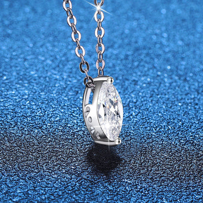 [Sparkle]SOPHISTICATED MARQUISE-CUT MOISSANITE PENDANT NECKLACE