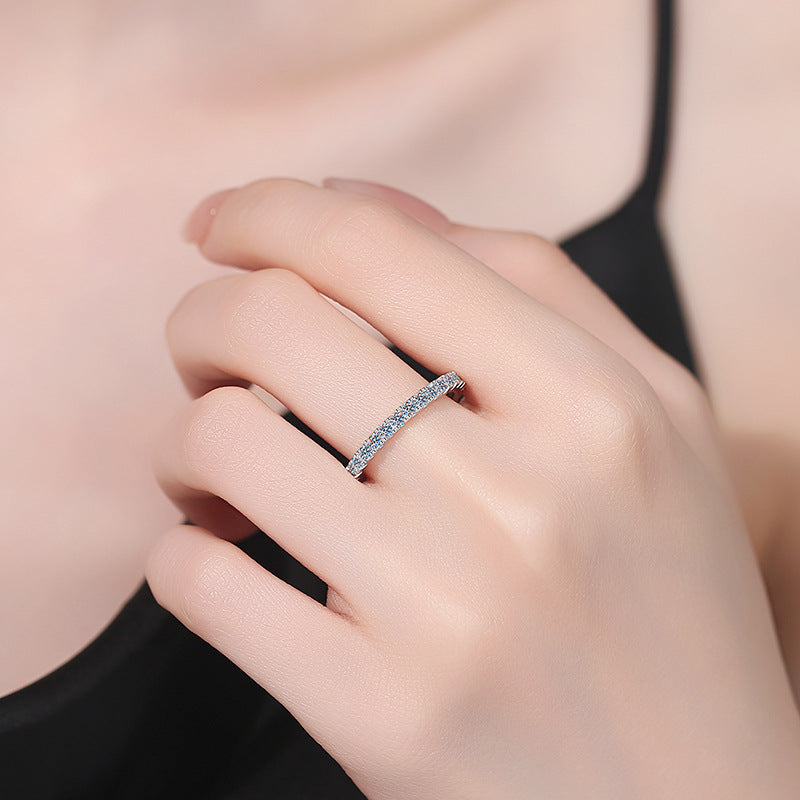 [sparkle]DAINTY 0.87CT FULL ETERNITY MOISSANITE RING