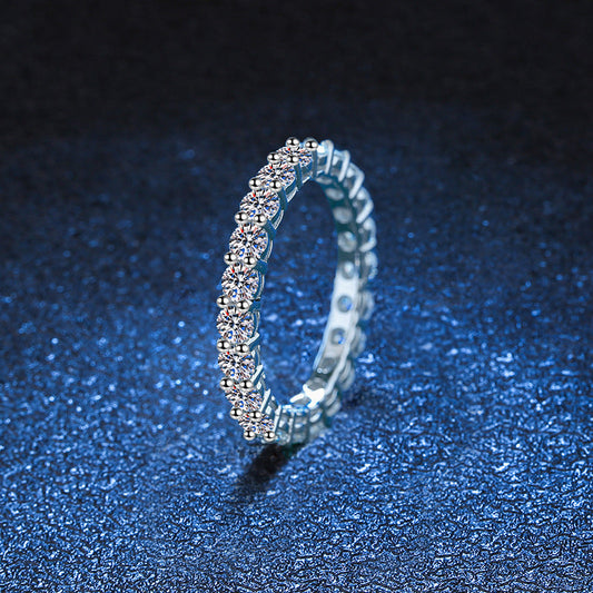 [Sparkle]LUXURIÖSER 2,2 KARAT VOLLER ETERNITY MOISSANIT RING