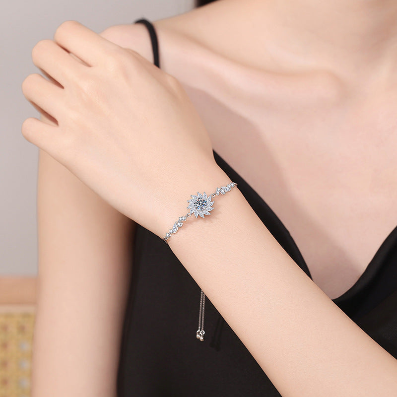 [sparkle]RADIANT SUNFLOWER MOISSANITE BRACELET