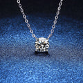 [sparkle]CLASSIC FOUR-PRONG SOLITAIRE MOISSANITE NECKLACE