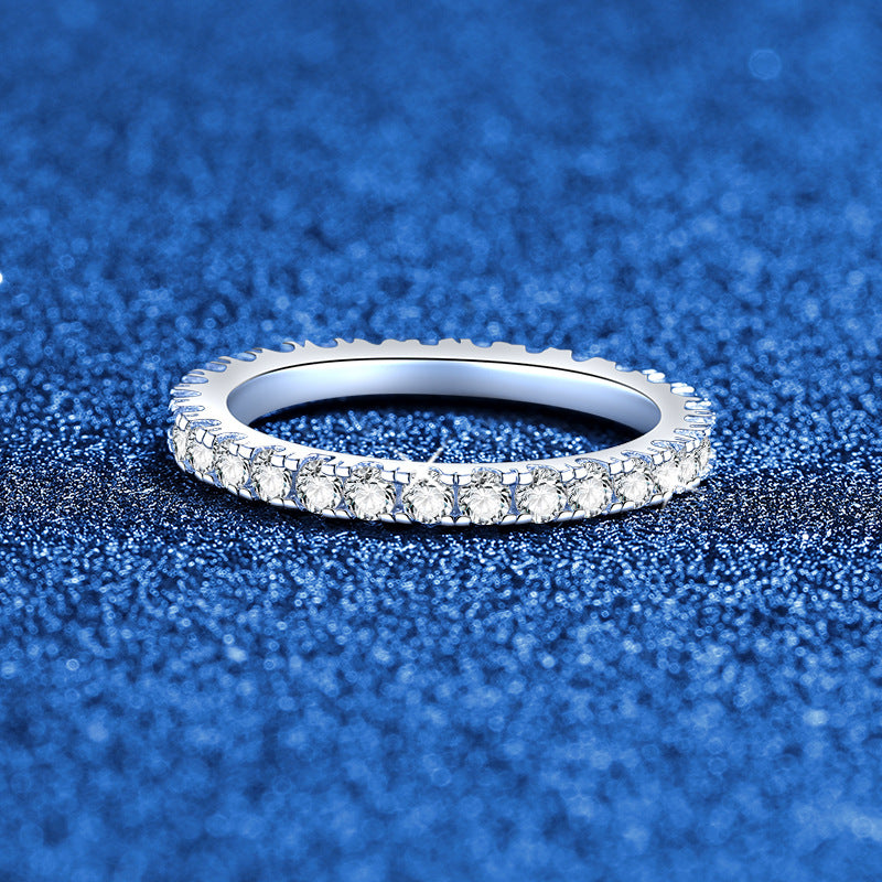 [sparkle]DAINTY 0.87CT FULL ETERNITY MOISSANITE RING