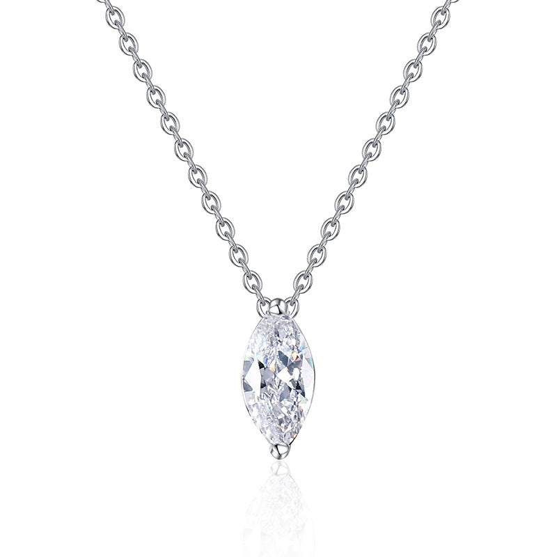 [Sparkle]SOPHISTICATED MARQUISE-CUT MOISSANITE PENDANT NECKLACE