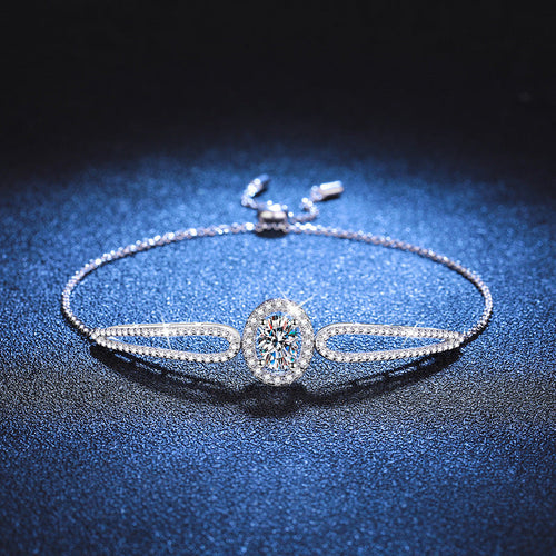 [sparkle]"PIGEON'S EGG" TEARDROP MOISSANITE BRACELET