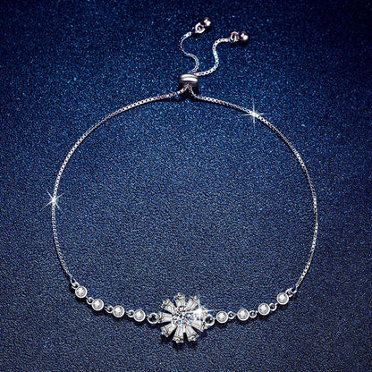 [Sparkle]STRAHLENDES EISKRISTALL-SONNENBLUMEN-MOISSANIT-ARMBAND