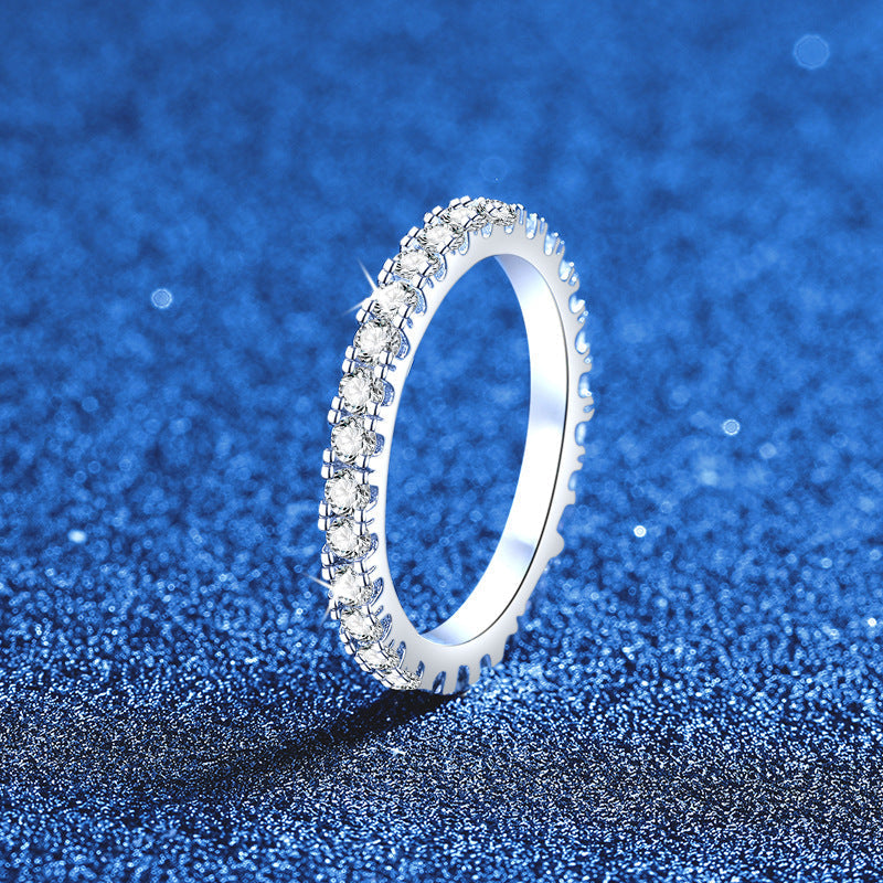 [sparkle]DAINTY 0.87CT FULL ETERNITY MOISSANITE RING