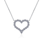 [sparkle]ROMANTIC HEART MOISSANITE PENDANT NECKLACE