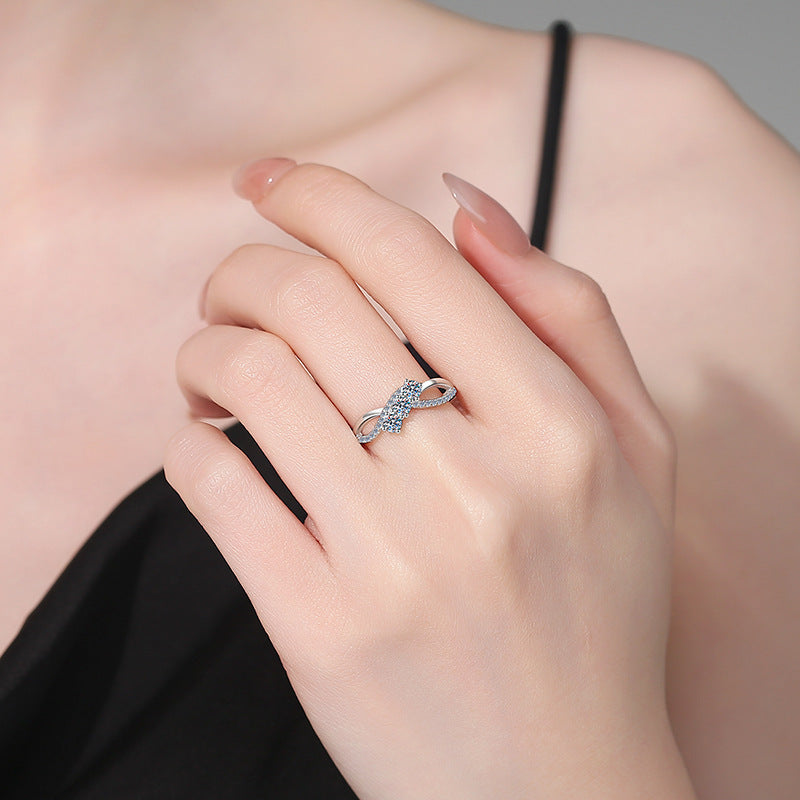 [Sparkle]INTERTWINING LOVE MOISSANITE RING