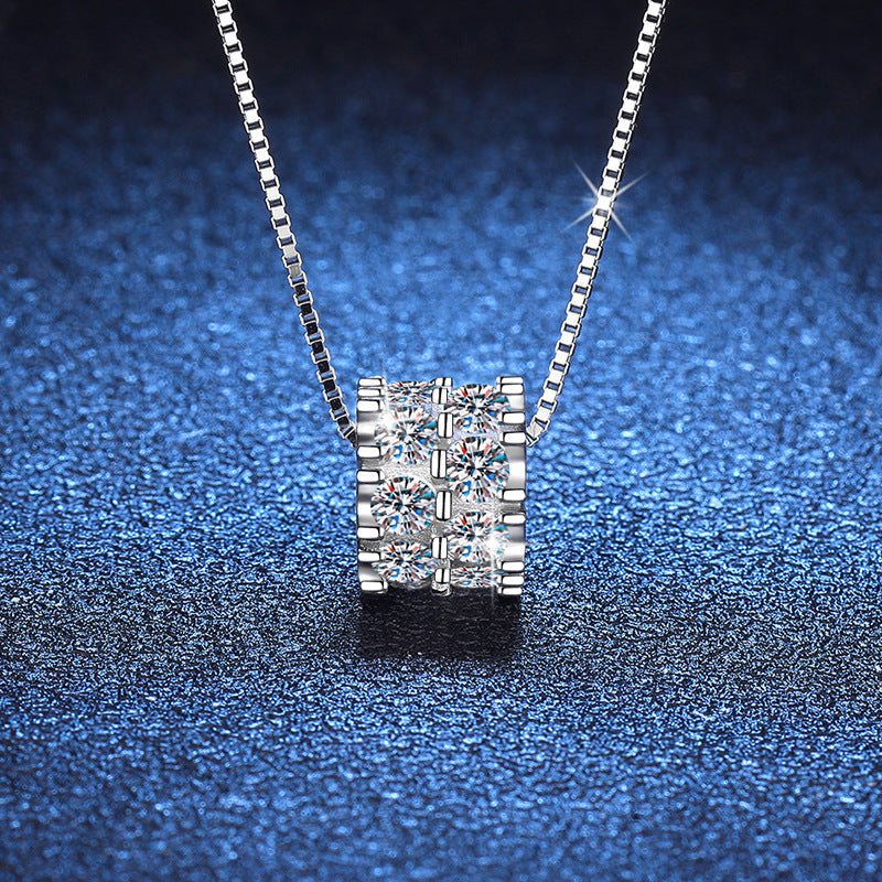 [Sparkle]ELEGANTE SCHMALE MOISSANIT-HALSKETTE