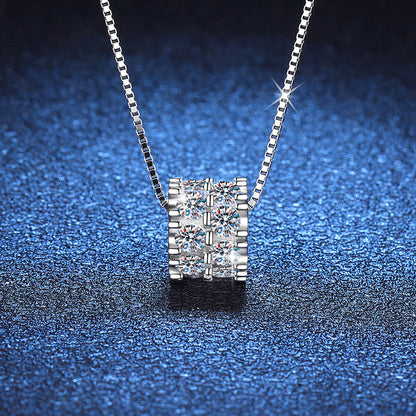 [Sparkle]ELEGANTE SCHMALE MOISSANIT-HALSKETTE