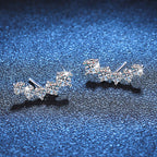 [sparkle]SPARKLING SMILE ARC MOISSANITE STUD EARRINGS