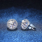 [sparkle]CLASSIC 4-PRONG ROUND MOISSANITE STUD EARRINGS
