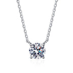 [sparkle]CLASSIC FOUR-PRONG SOLITAIRE MOISSANITE NECKLACE