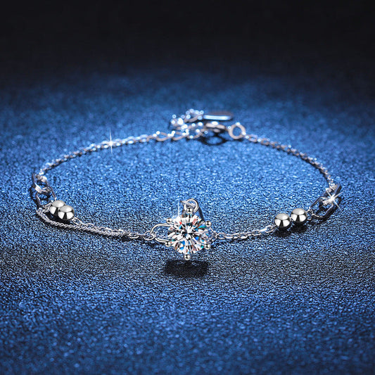 [Sparkle]KLASSISCHES SOLITÄR-MOISSANIT-ARMBAND