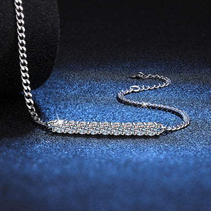 [sparkle]SMILING CURVE MOISSANITE BRACELET