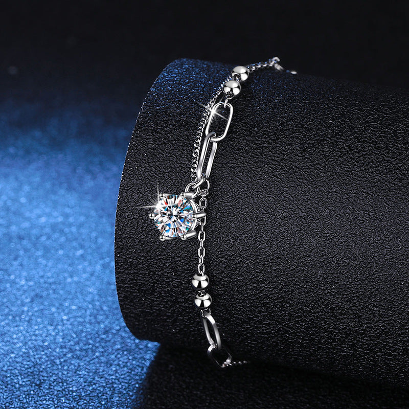 [sparkle]CLASSIC SOLITAIRE MOISSANITE BRACELET